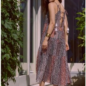 NWT BY ANTHROPOLOGIE SHIRRED A-LINE TIERED DRESS 